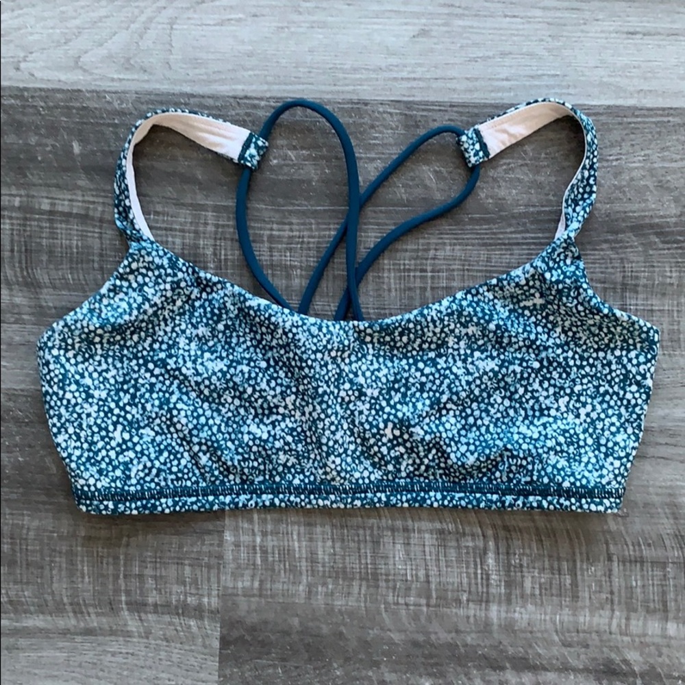 lululemon athletica Blue Speckled Strappy Sports Bra